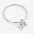 Hi Quality Stacking 316L Stainless Steel Bangle with Custom Charms